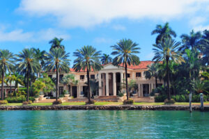 Luxury house on Hibiscus Island in downtown Miami, Florida.